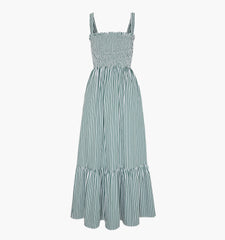 The Maternity Anjuli Nap Dress - Green Stripe