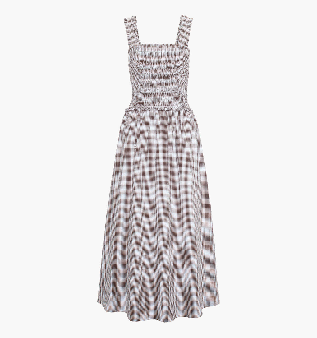 The Azalea Maxi Nap Dress - Chocolate Gingham
