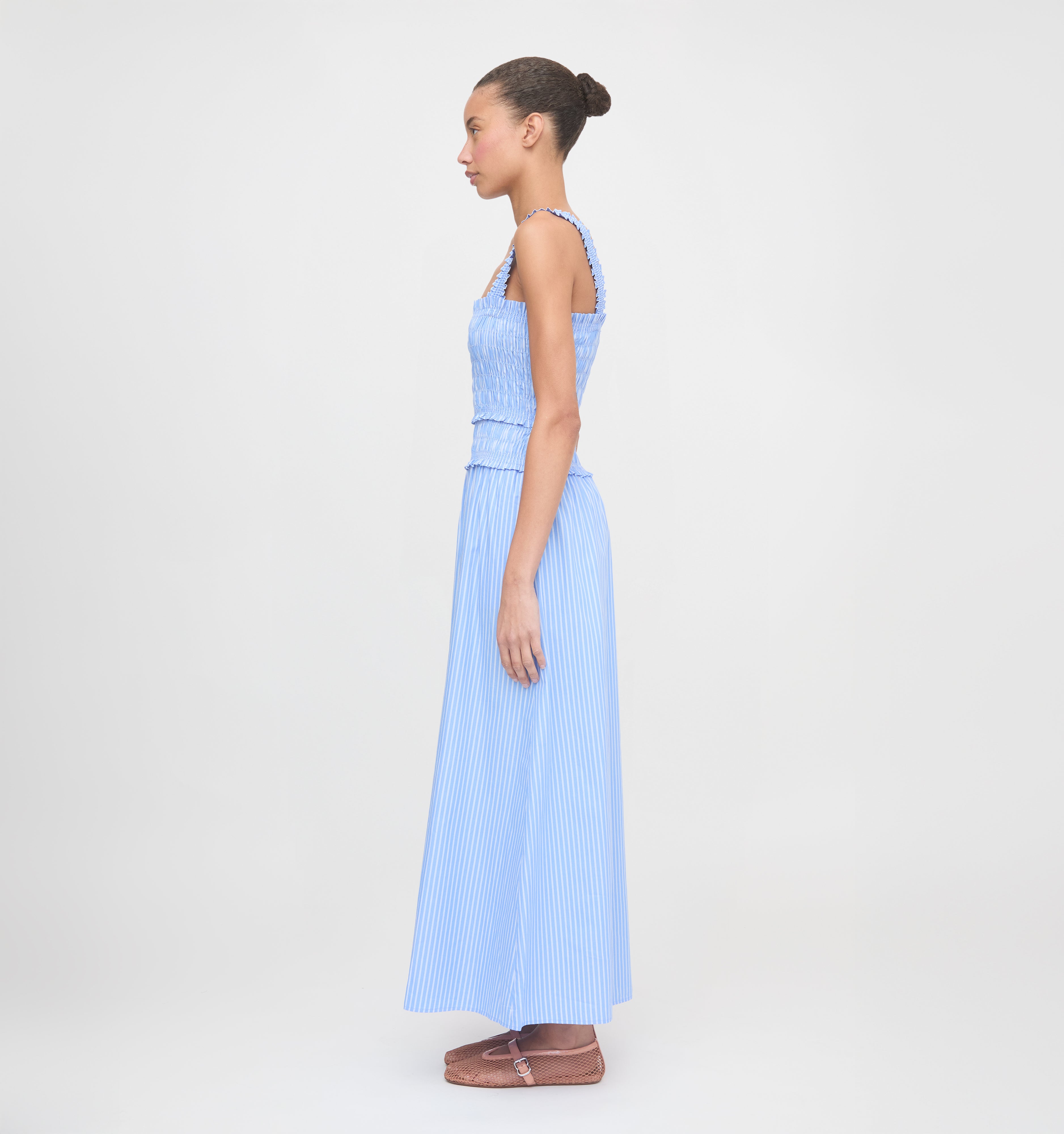 The Azalea Maxi Nap Dress - Blue Stripe