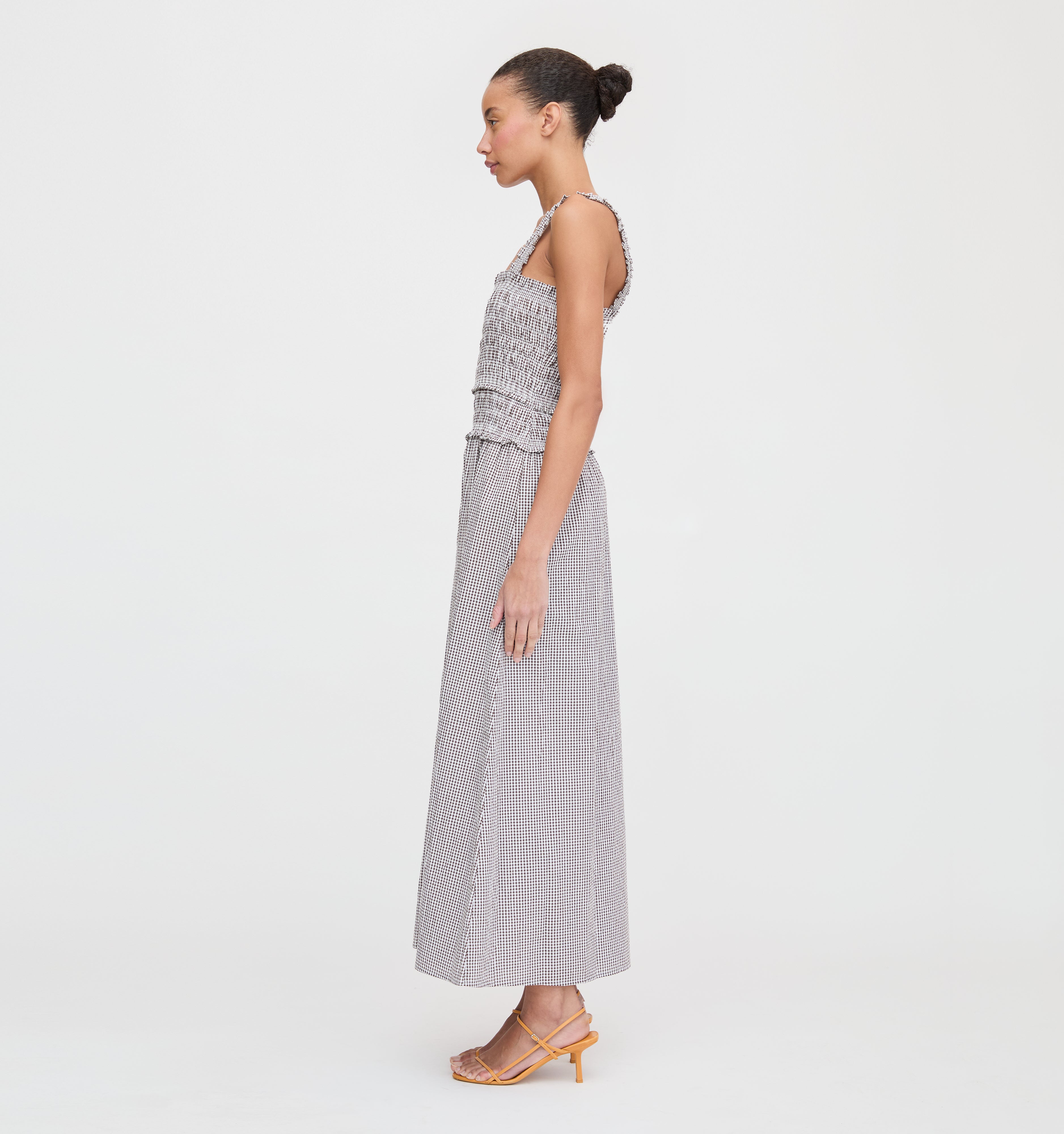 The Azalea Maxi Nap Dress - Chocolate Gingham