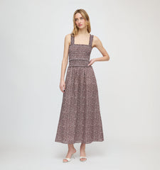 The Azalea Maxi Nap Dress - Chocolate Ditsy Thistle