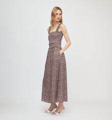 The Azalea Maxi Nap Dress - Chocolate Ditsy Thistle