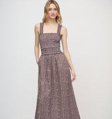 The Azalea Maxi Nap Dress - Chocolate Ditsy Thistle