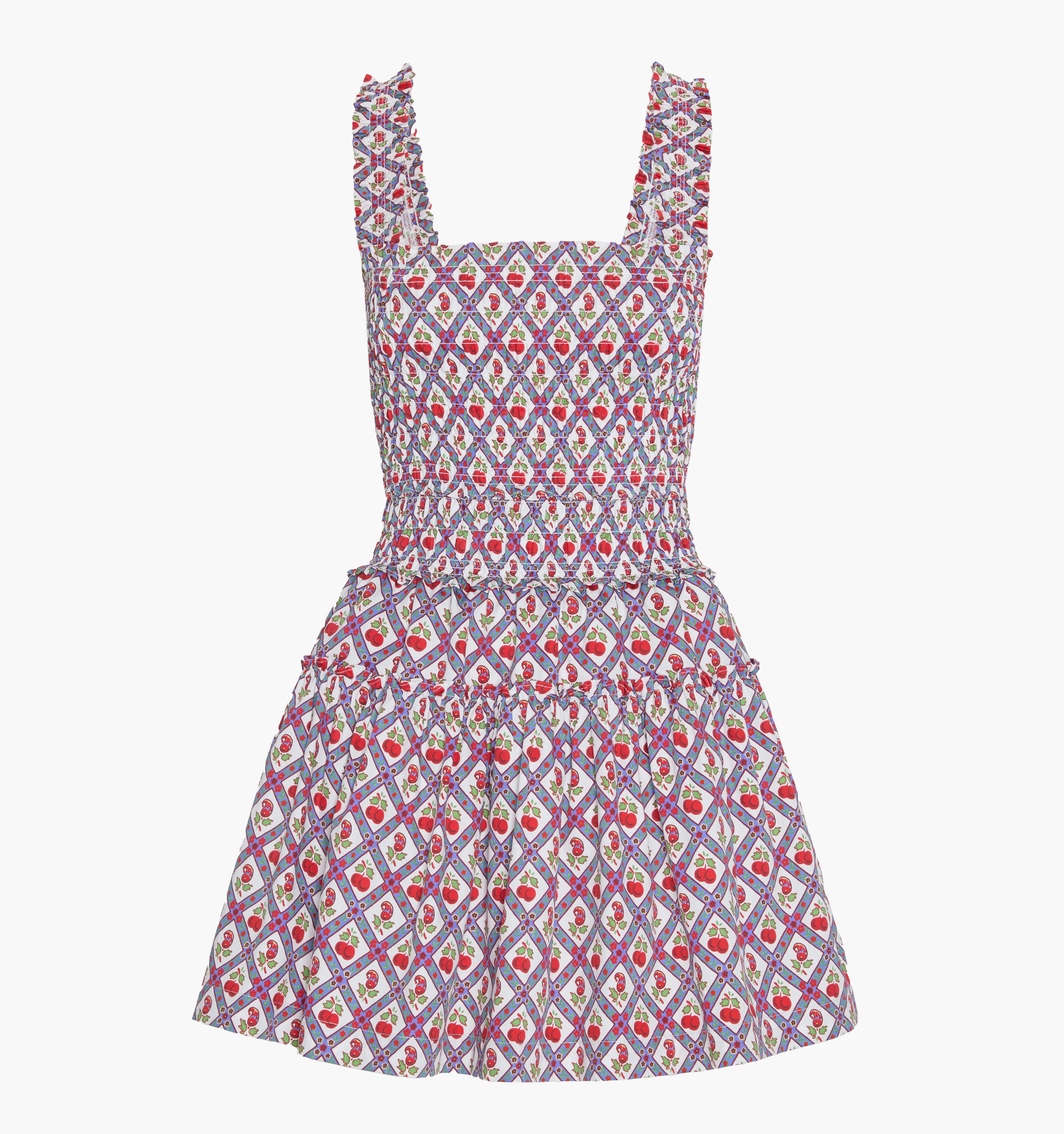 The Azalea Mini Nap Dress - Diamond Cherries Cherry Red