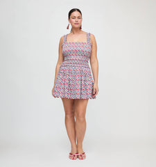 The Azalea Mini Nap Dress - Diamond Cherries Cherry Red