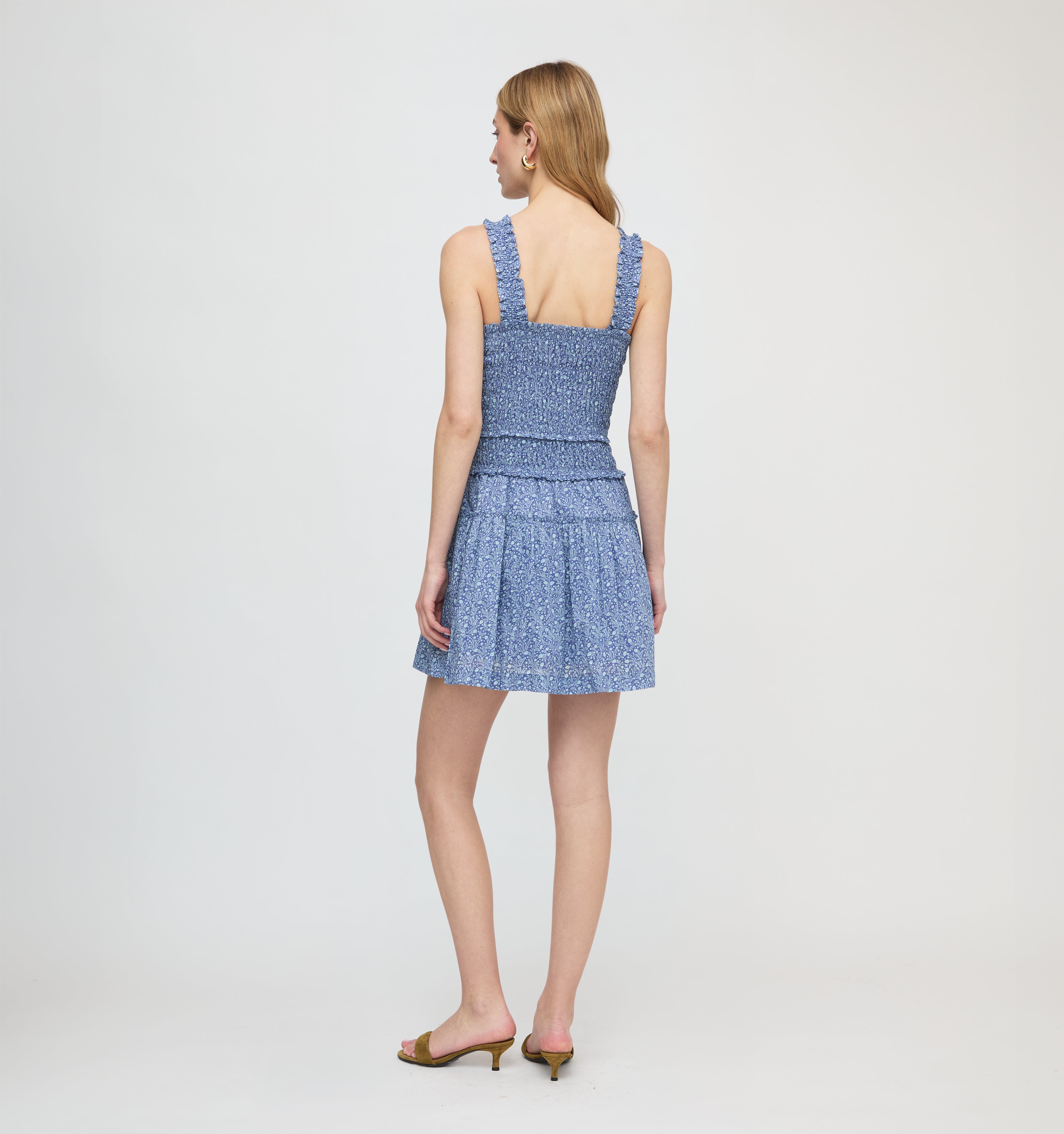 The Azalea Mini Nap Dress - Cornflower Ditsy Thistle