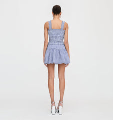 The Azalea Mini Nap Dress - Navy Gingham