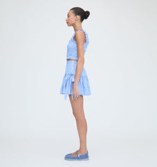 The Chelsea Skirt - Blue Stripe