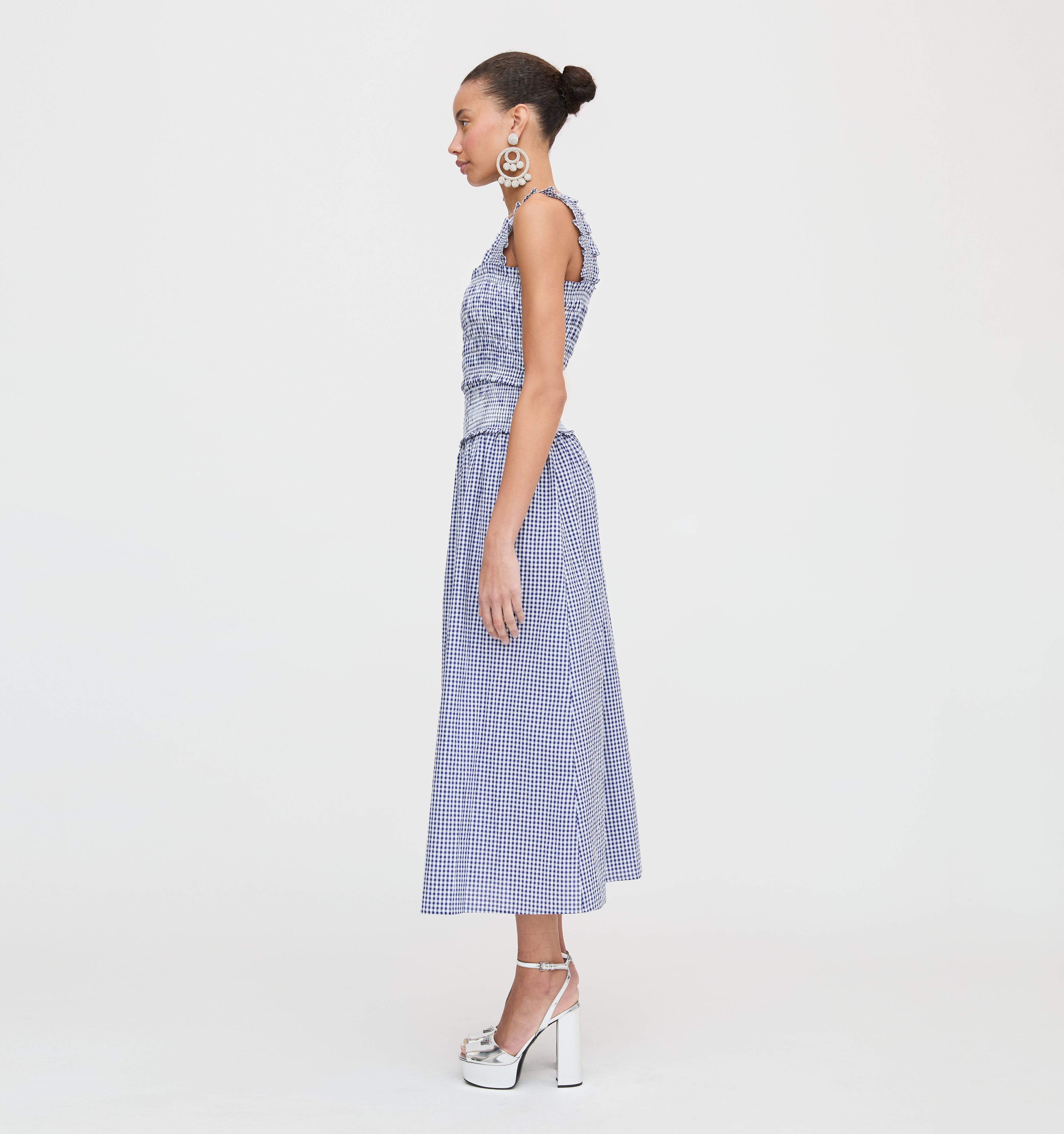 The Azalea Nap Top - Navy Gingham
