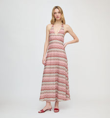 The Bela Dress - Pink Multi Smooth Shimmer Knit