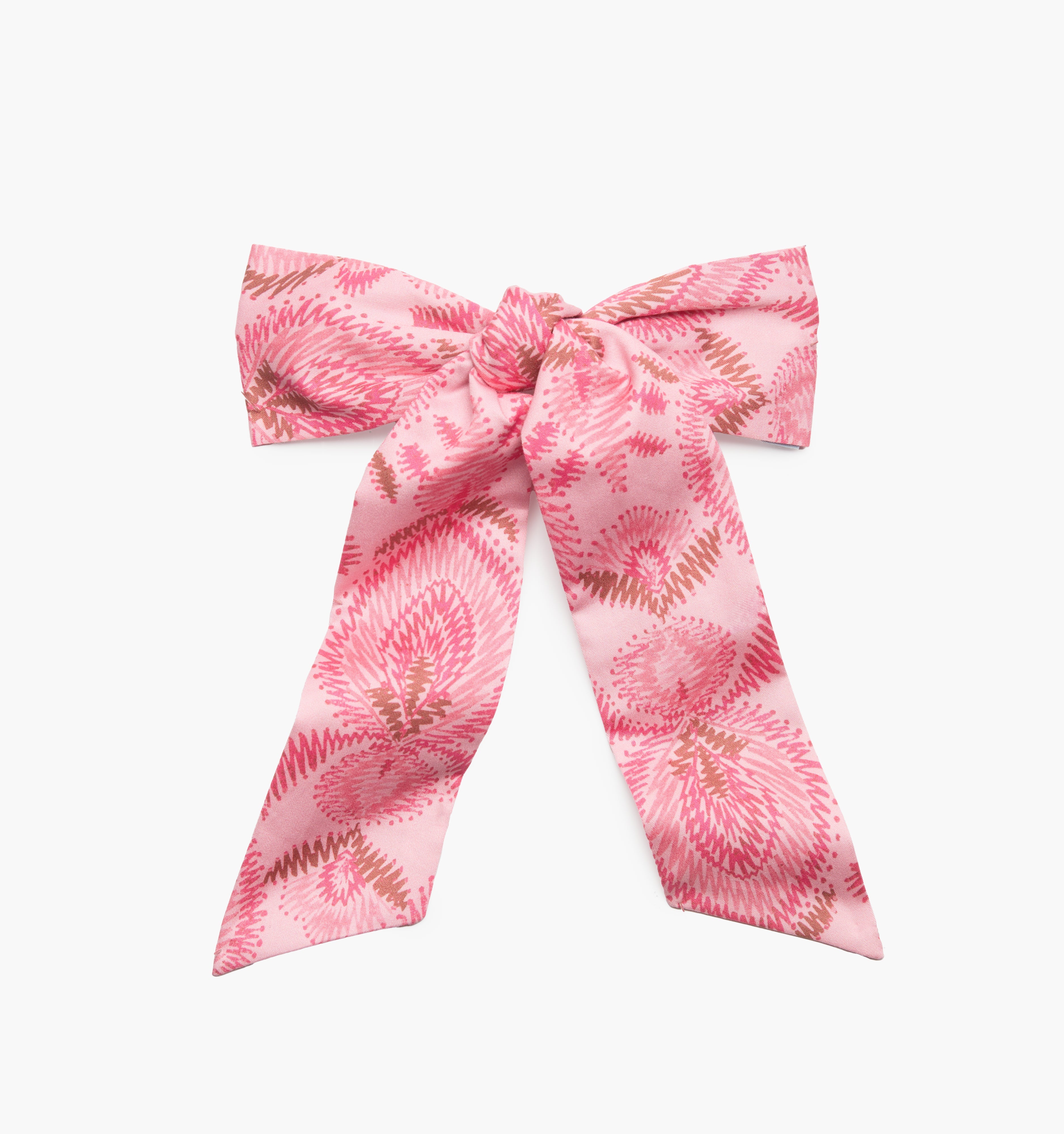 The Belle Bow - Pink Palm Ikat