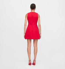 The Blythe Bow Dress - Red with Red Bows