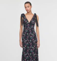 The Cassie Dress - Navy Scallop Bow Chintz