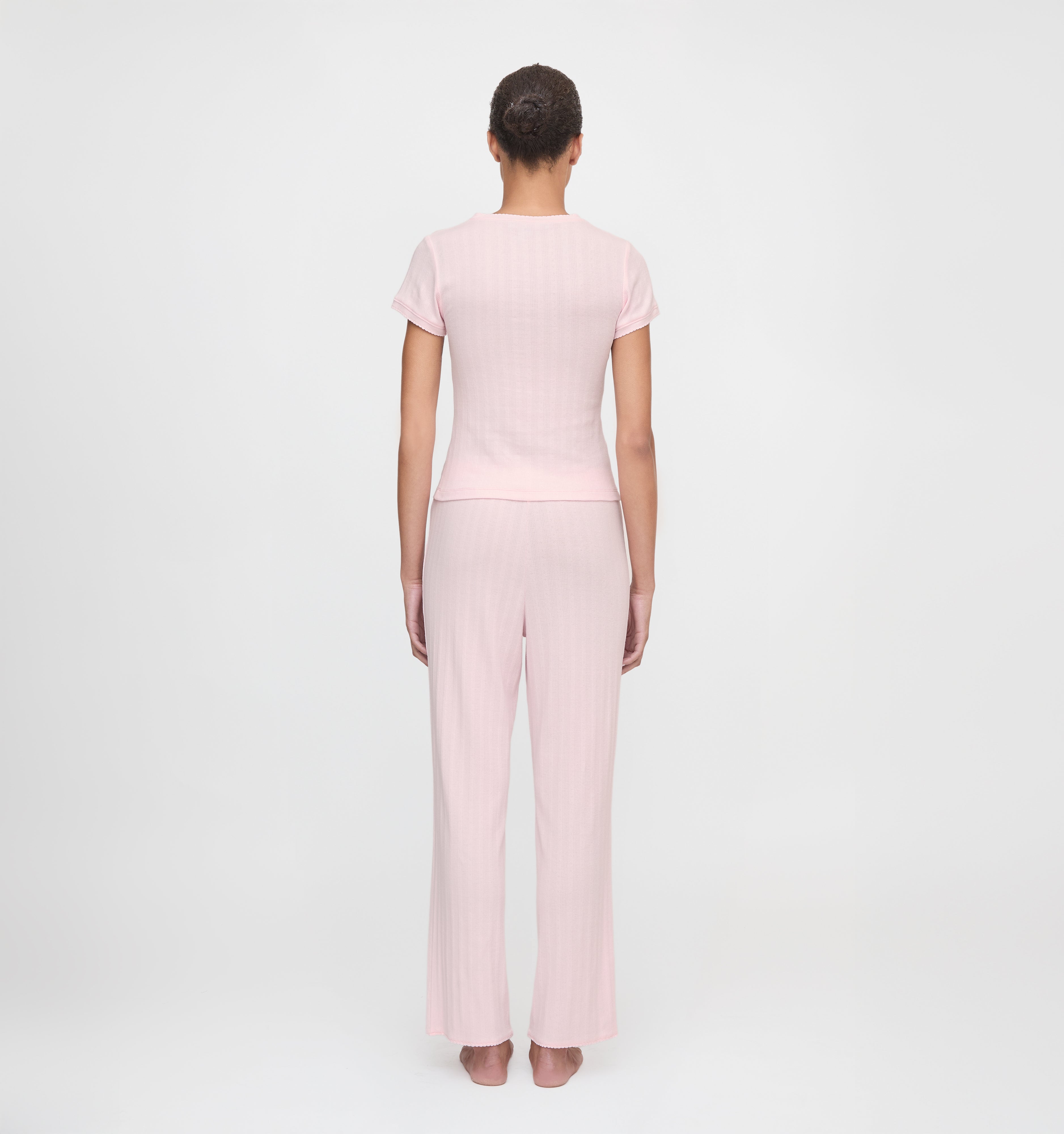 The Cleo Pointelle Set - Light Pink