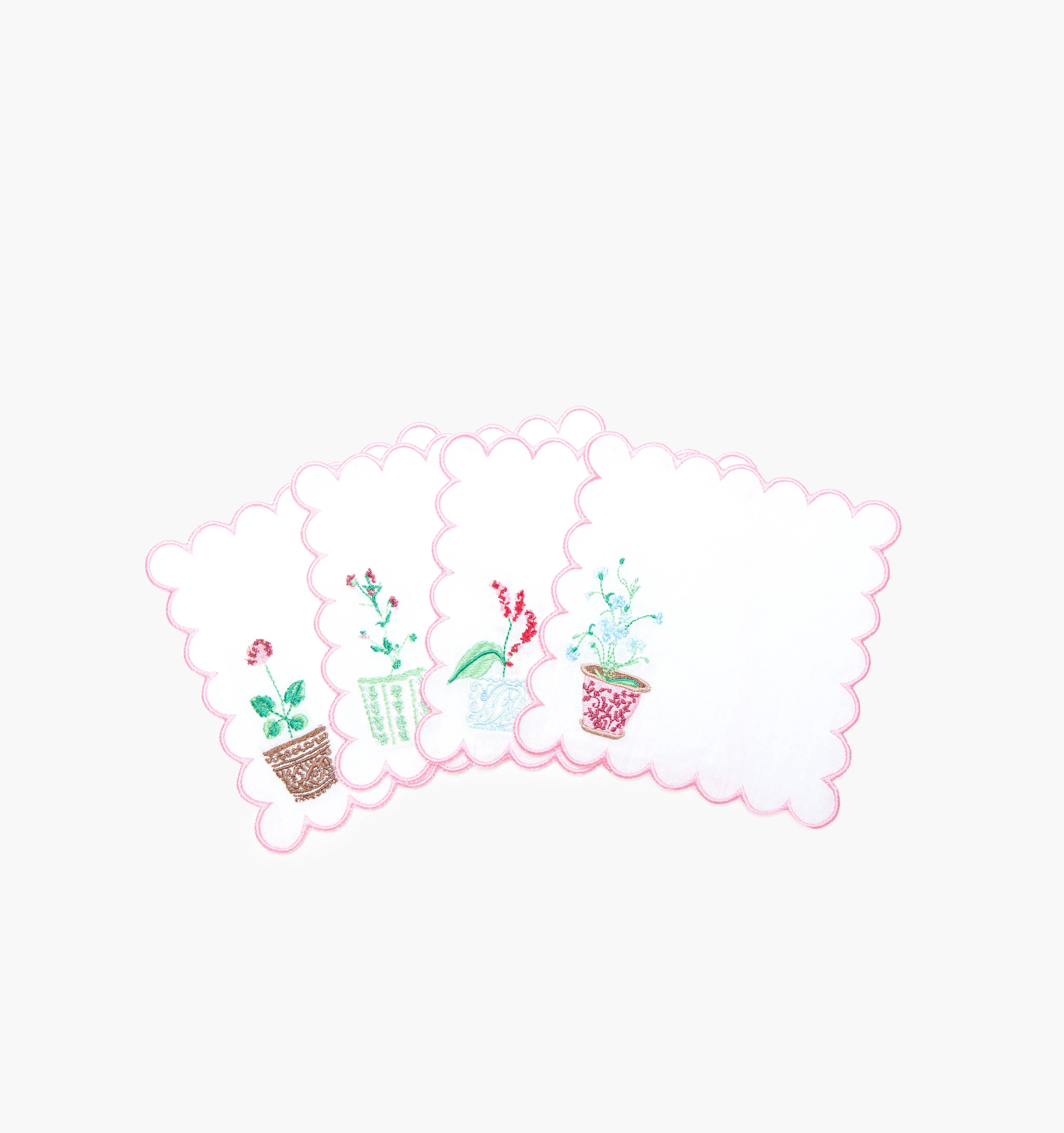 The Cocktail Napkin Set - Flower Pots