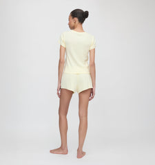 The Coco Pointelle PJ Set - Butter Yellow Pointelle