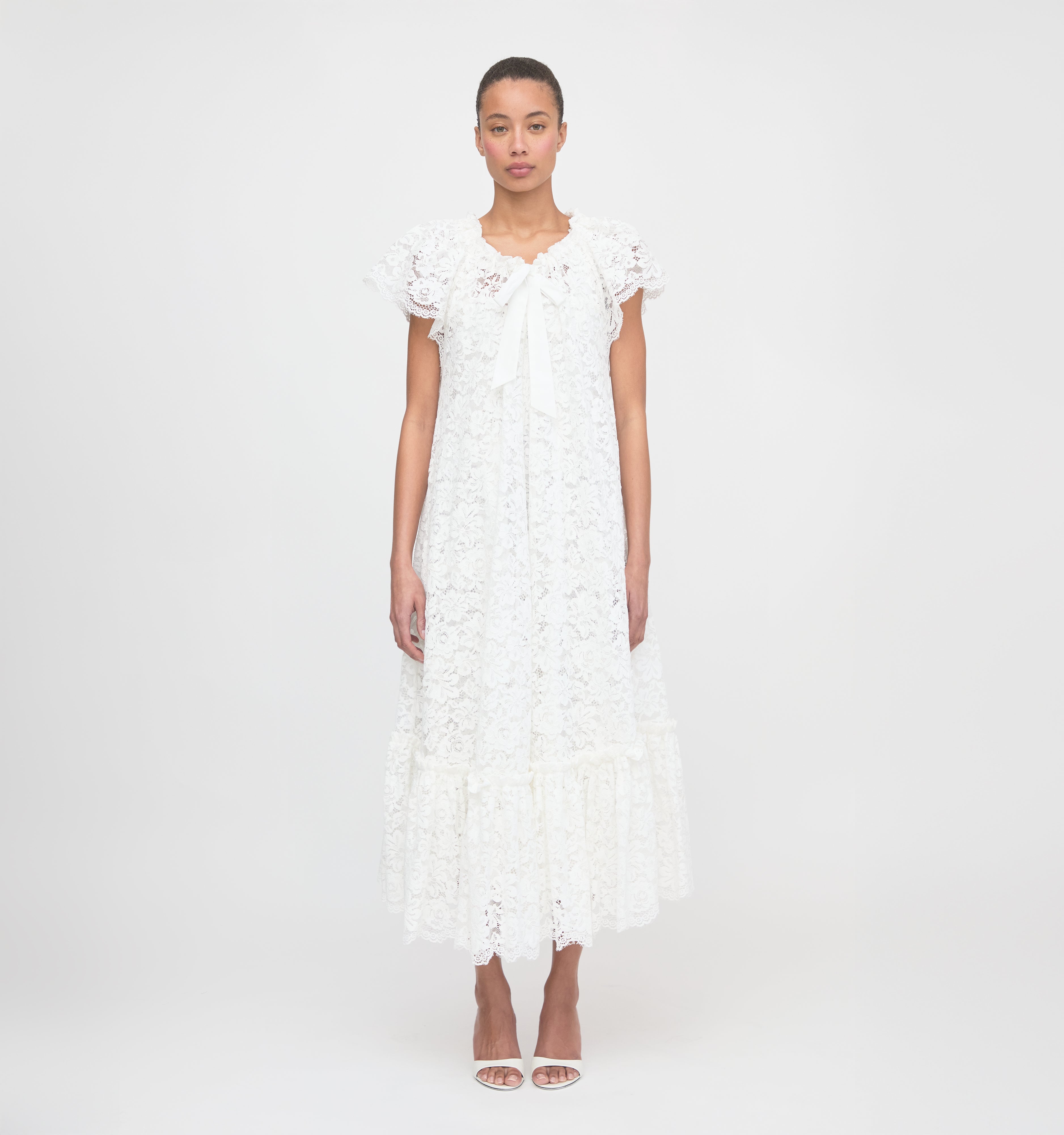 The Lace Coco Duster - White Fleur Lace