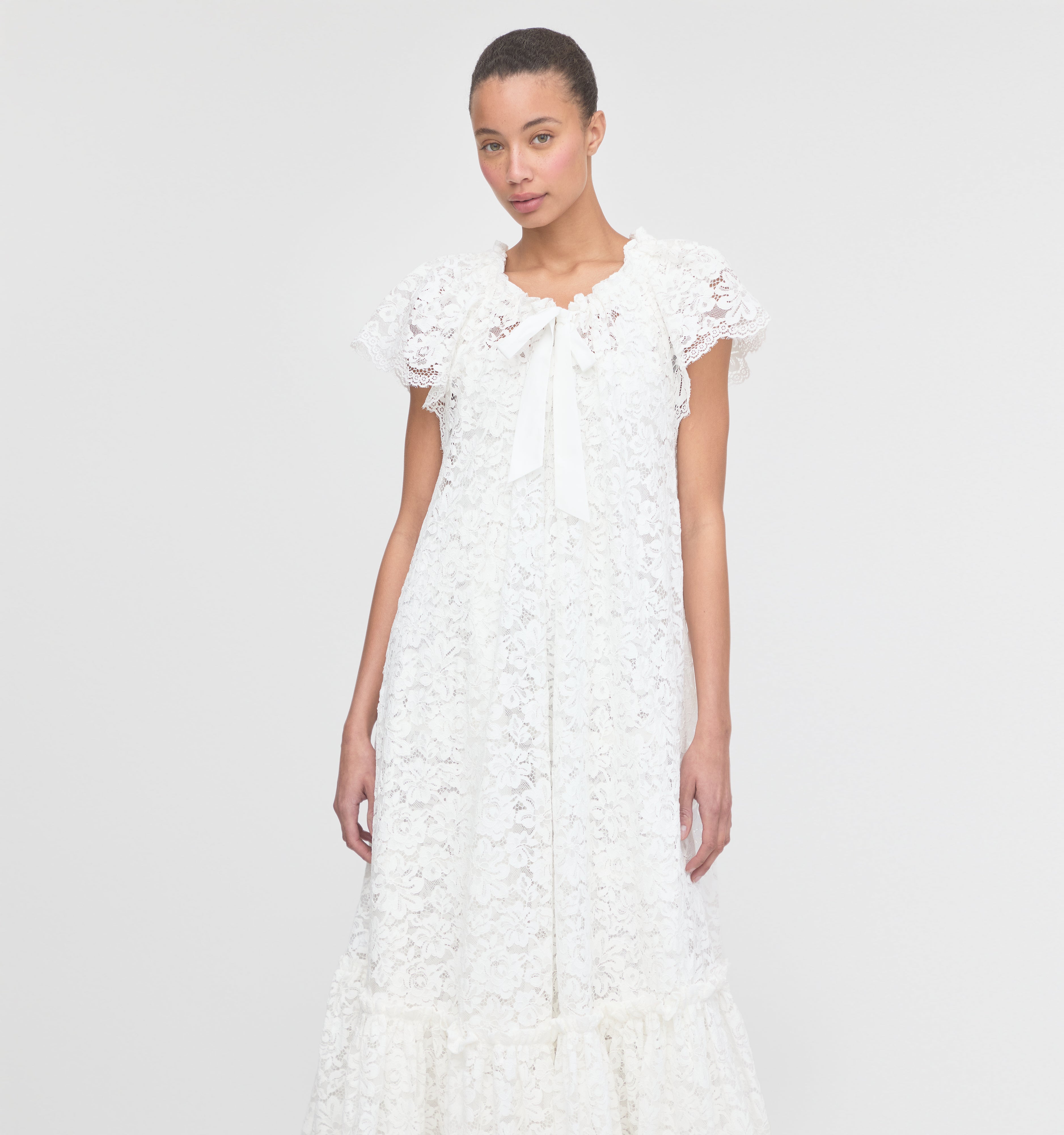 The Lace Coco Duster - White Fleur Lace