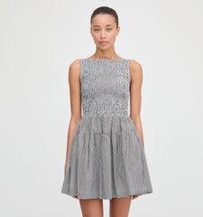 The Cosima Mini Nap Dress - Black/Sand Gingham