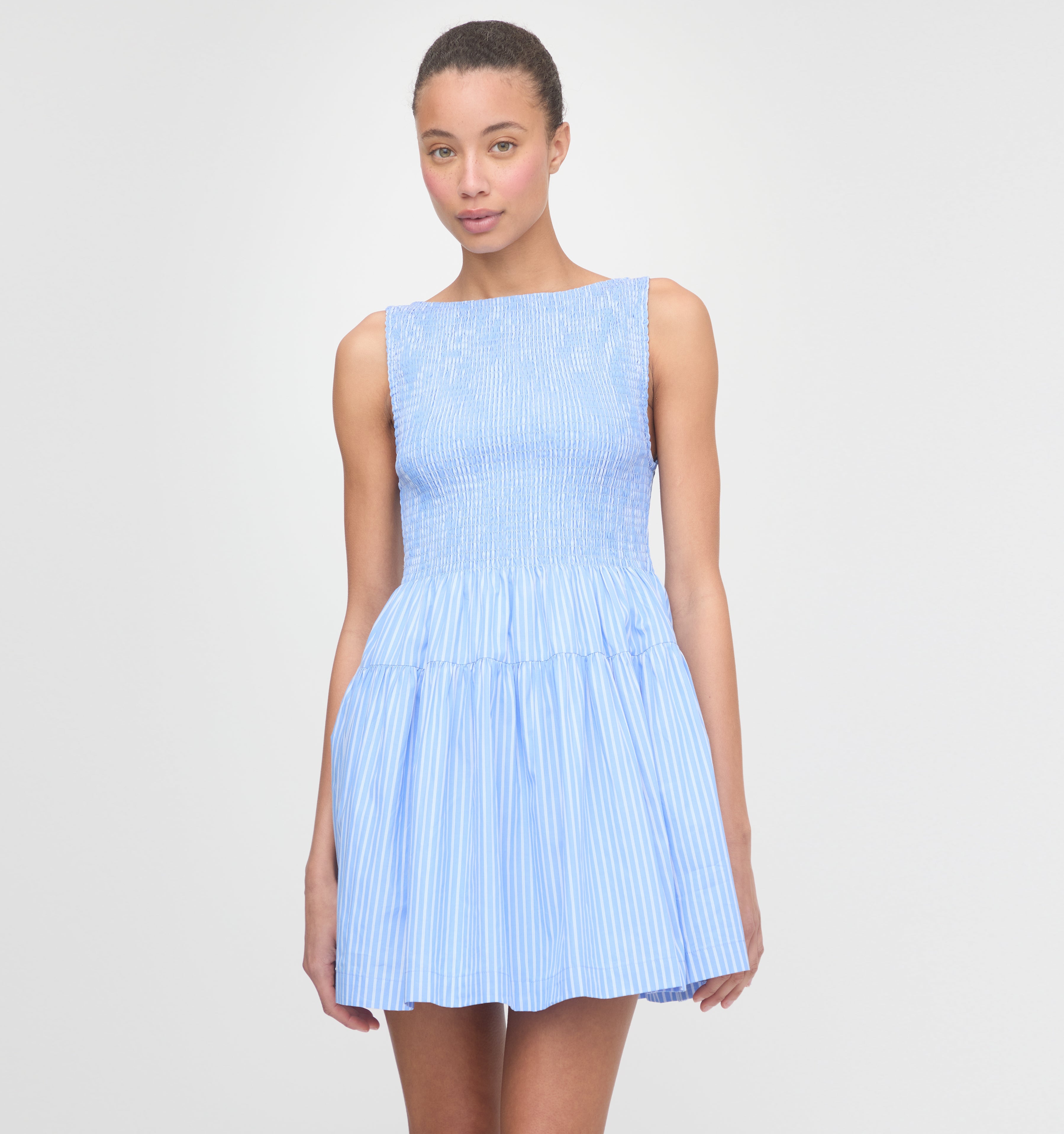 The Cosima Mini Nap Dress - Blue Stripe