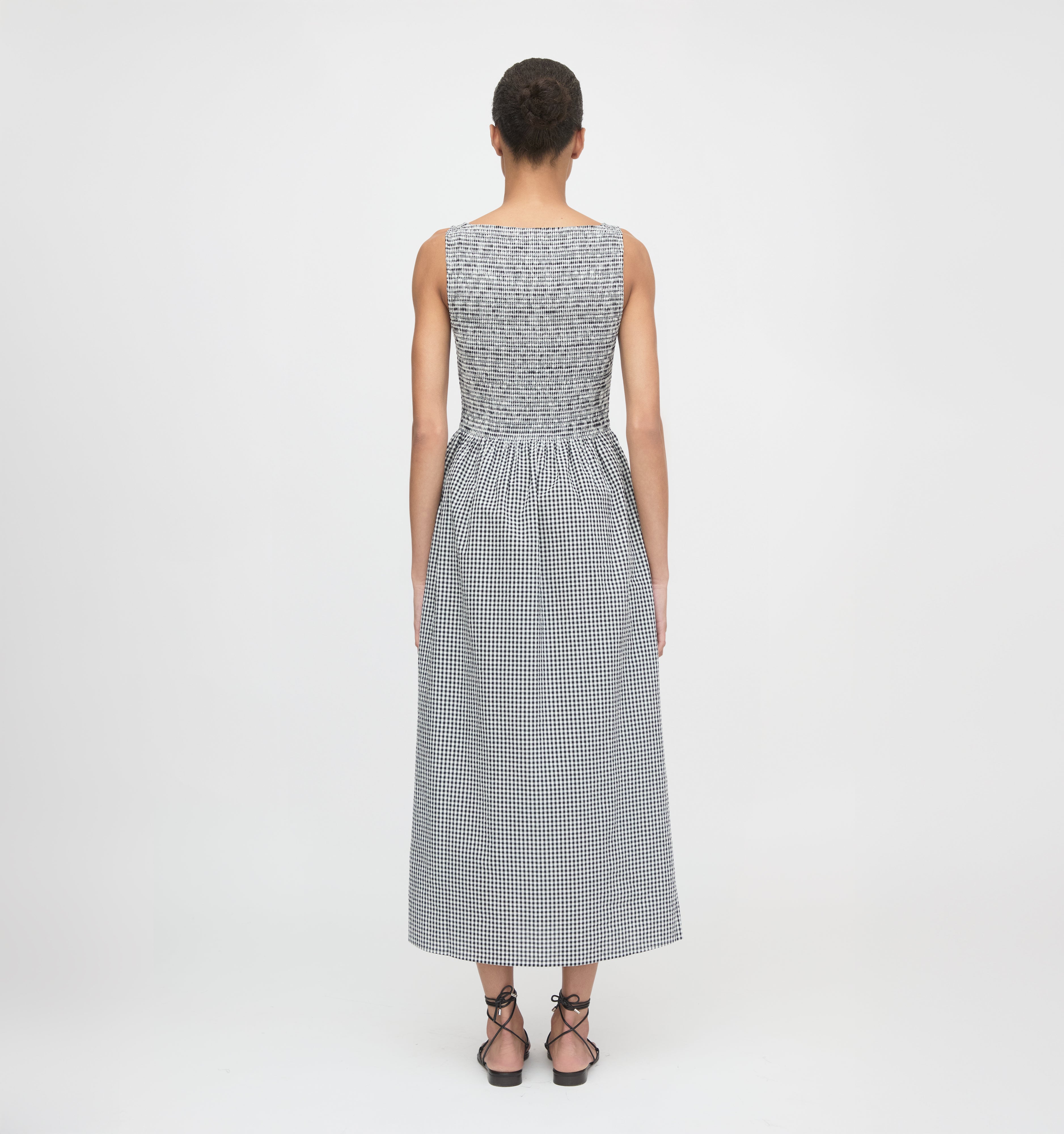 The Cosima Nap Dress - Black/Sand Gingham
