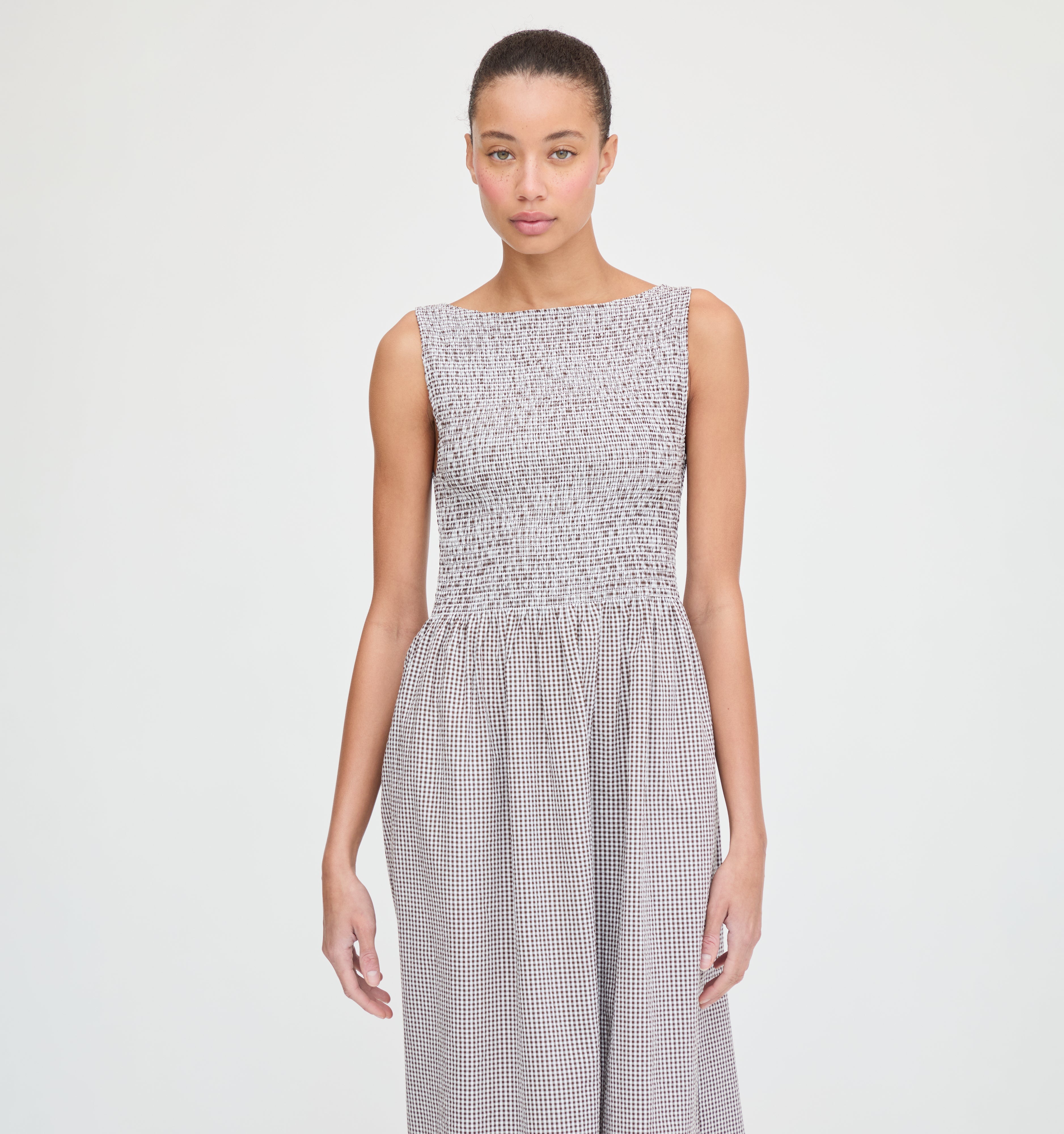 The Cosima Nap Dress - Chocolate Gingham