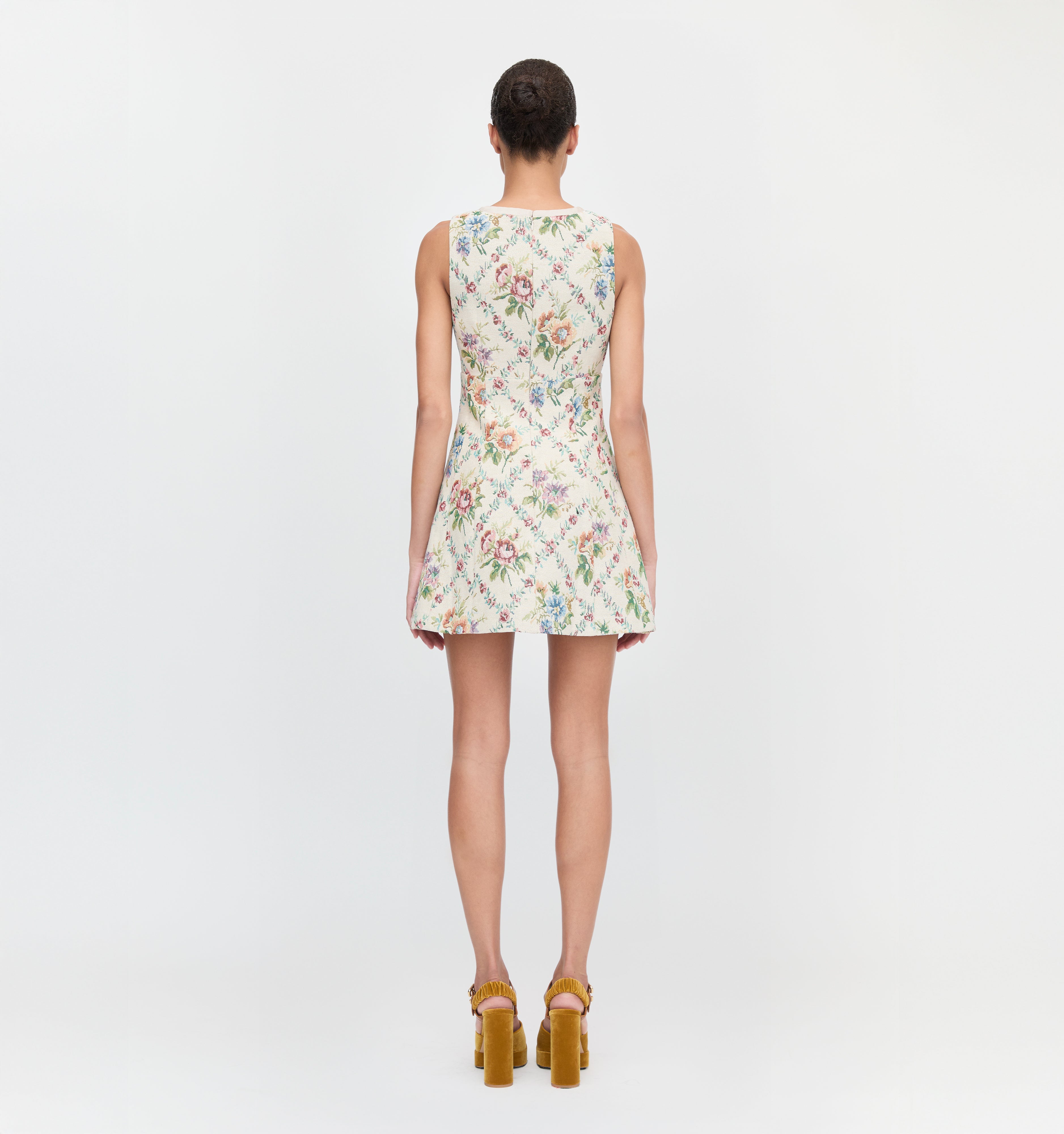 The Daria Dress - Tapestry Trellis Brocade