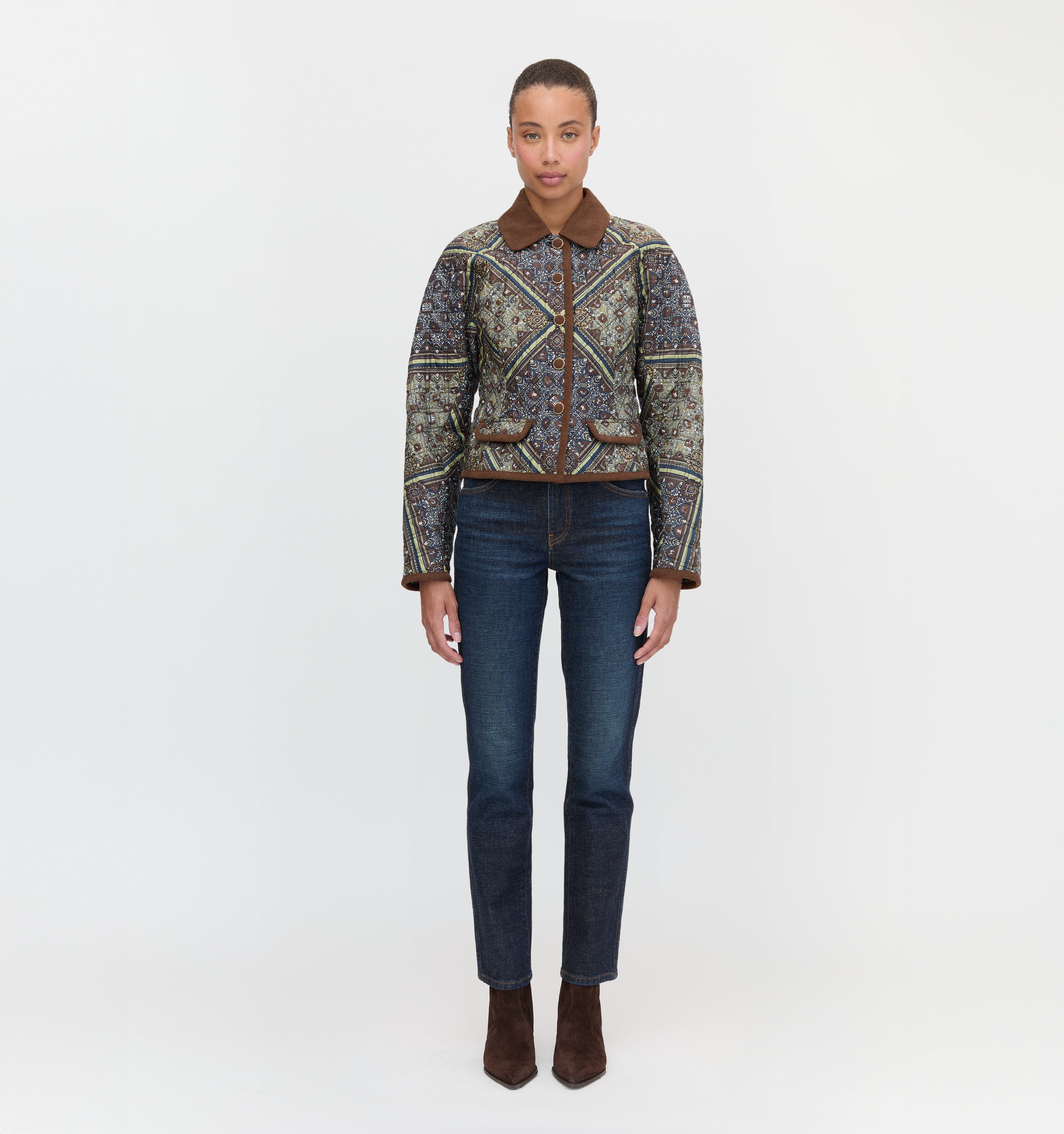 The Dax Jacket - Olive Equestrian Scarf