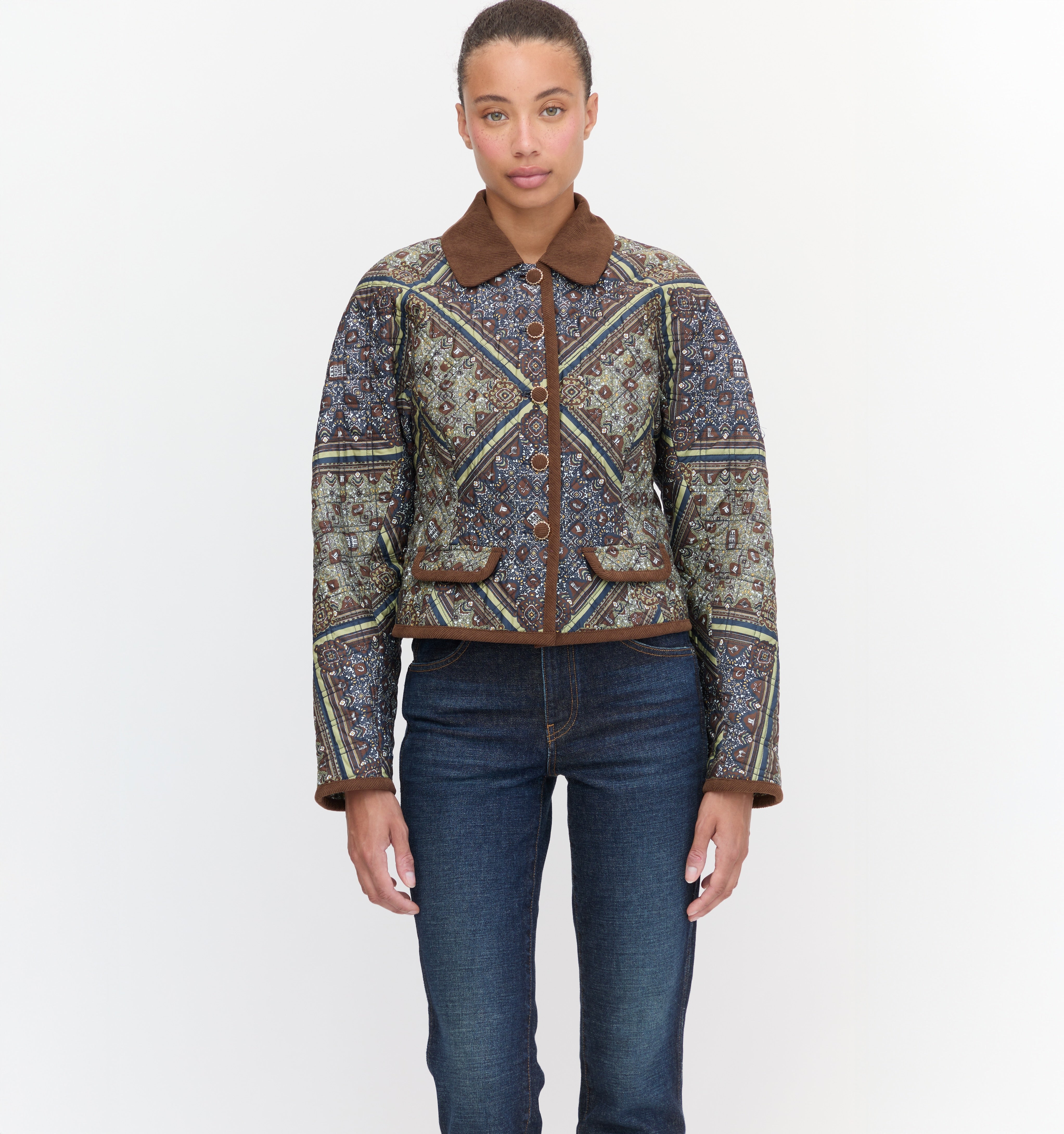 The Dax Jacket - Olive Equestrian Scarf
