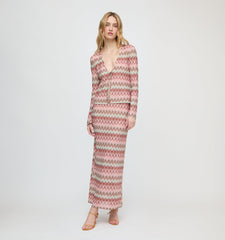 The Delia Top - Pink Multi Smooth Shimmer Knit