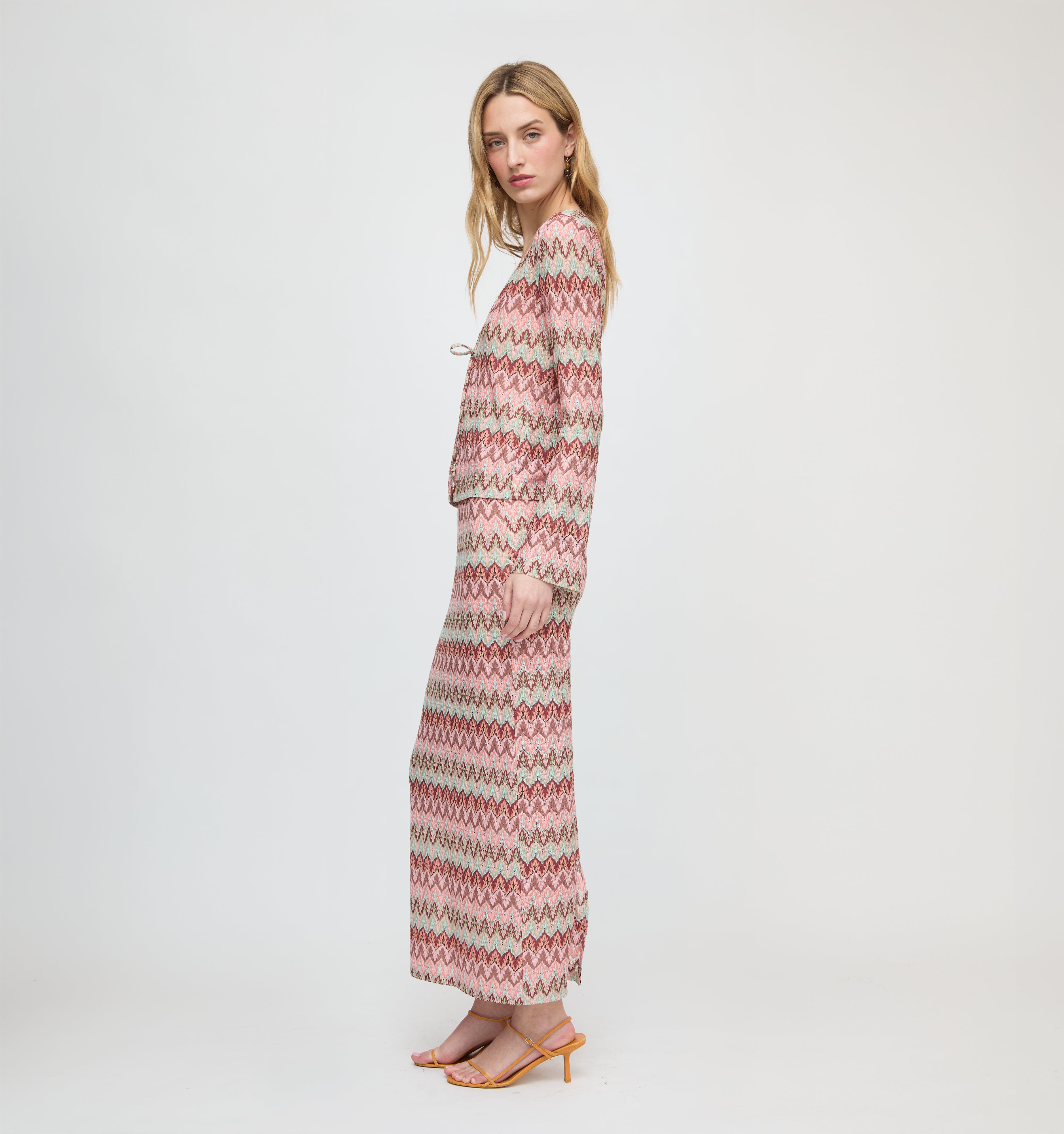 The Delia Top - Pink Multi Smooth Shimmer Knit