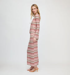 The Delia Top - Pink Multi Smooth Shimmer Knit