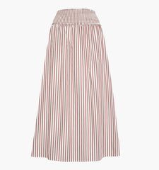 The Delphine Nap Skirt - Rust Stripe