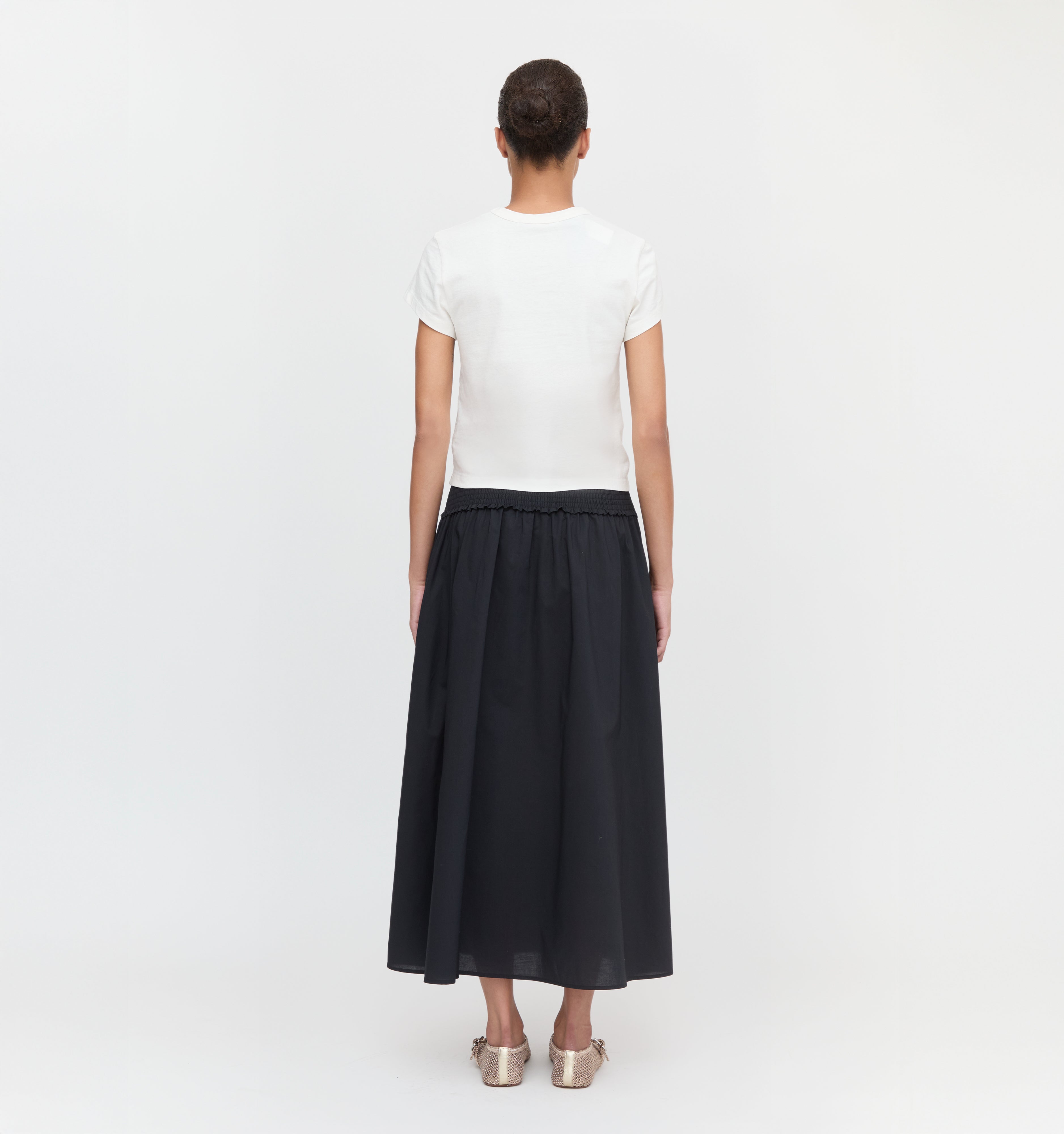 The Delphine Nap Skirt - Black Cotton