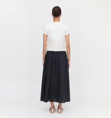 The Delphine Nap Skirt - Black Cotton