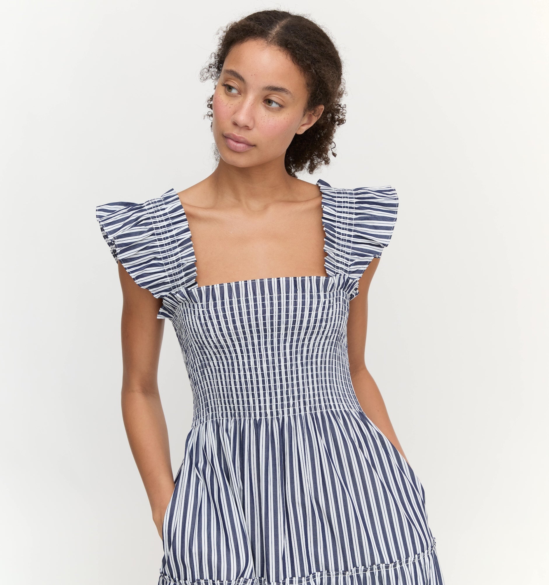 The Ellie Maxi Nap Dress - Navy Stripe
