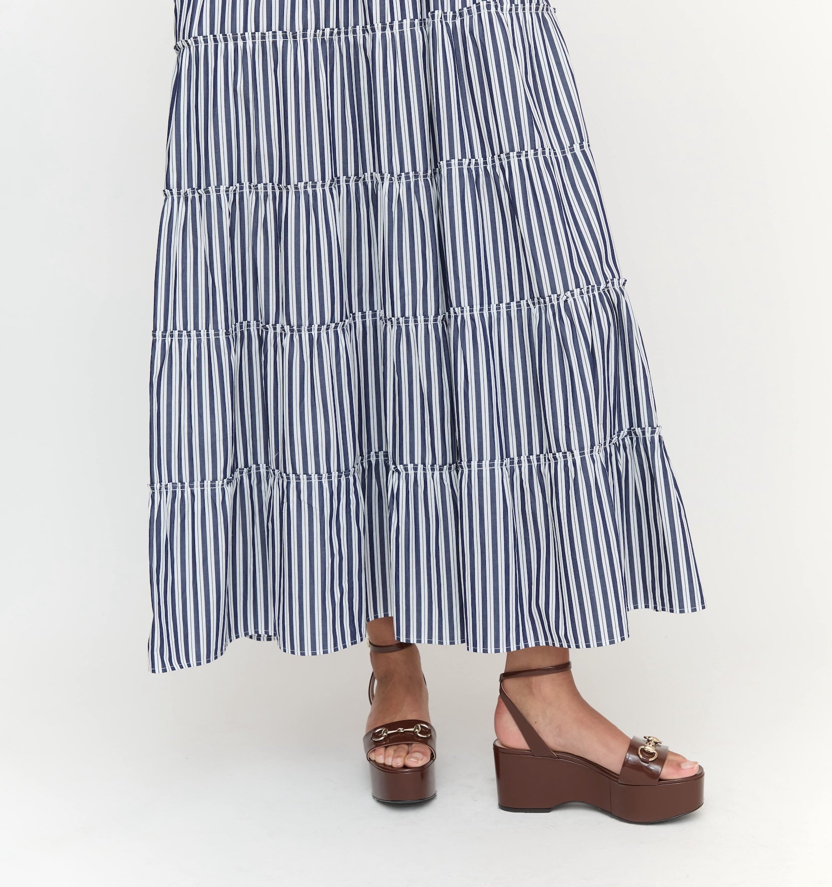 The Ellie Maxi Nap Dress - Navy Stripe