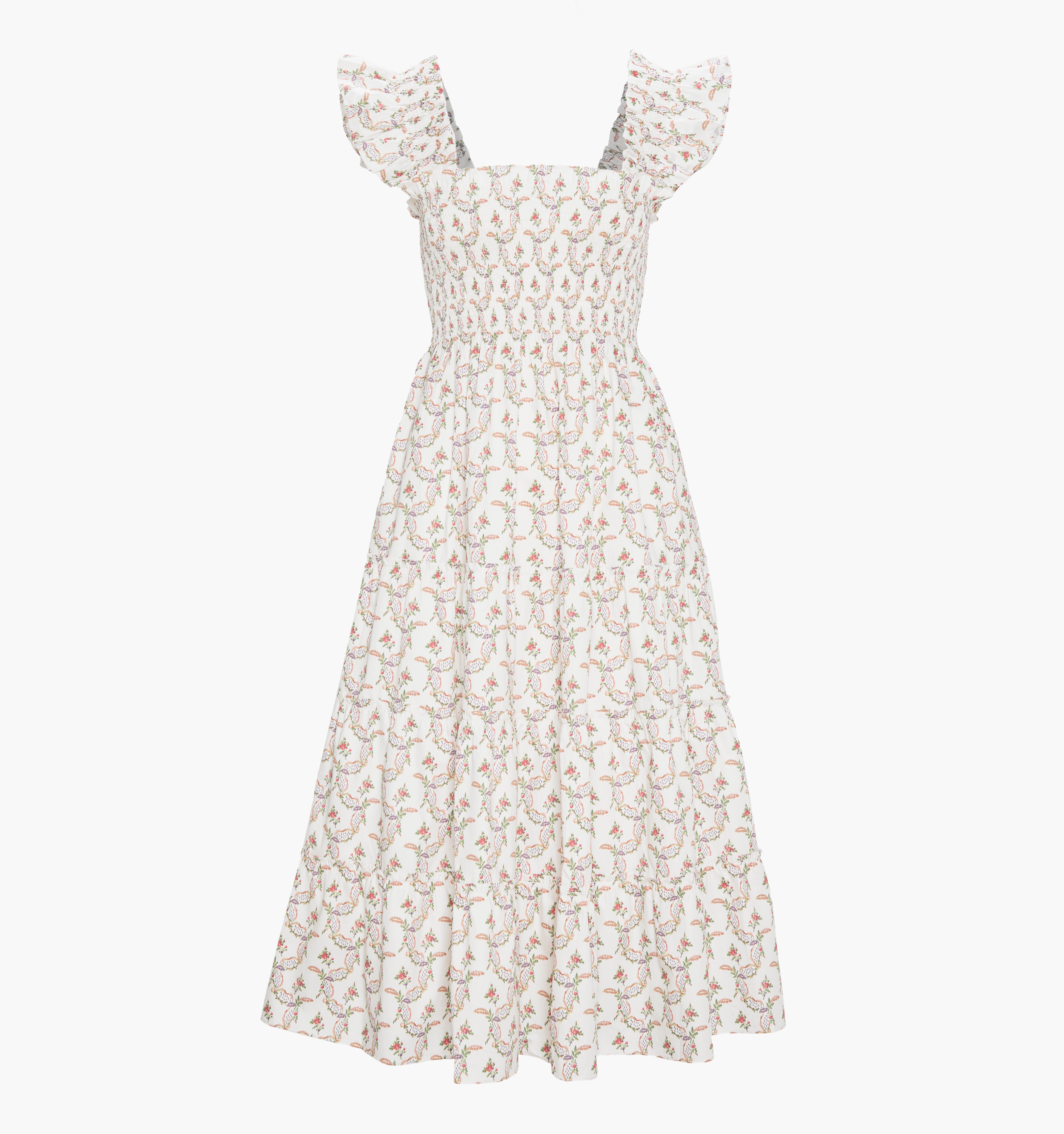 The Ellie Nap Dress - Pink Ribbon Rose Ikat