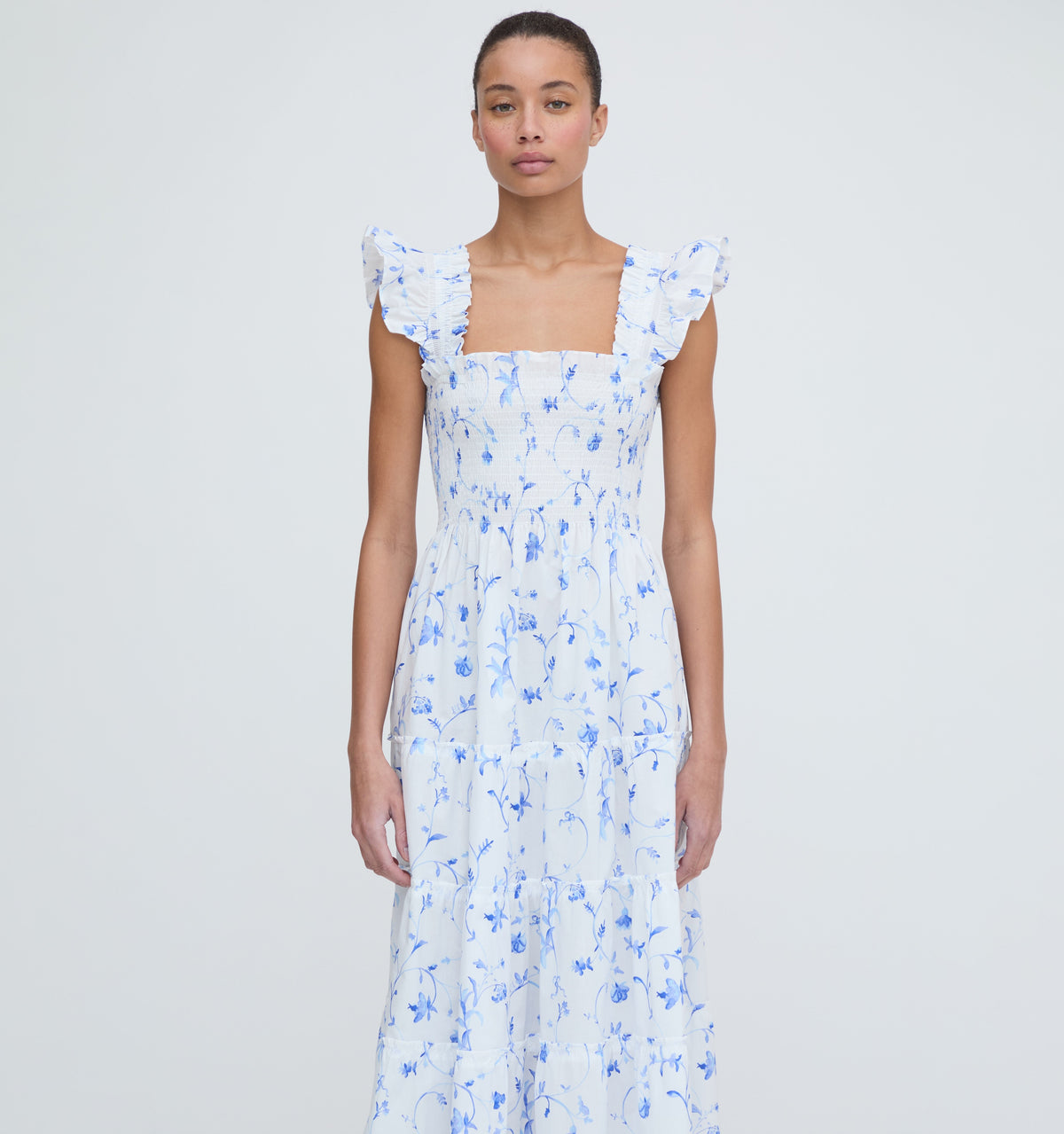 The Ellie Nap Dress - Blue Botanical