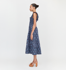 The Ellie Nap Dress - Navy Cala Paisley