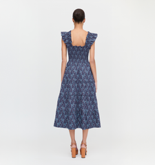 The Ellie Nap Dress - Navy Cala Paisley