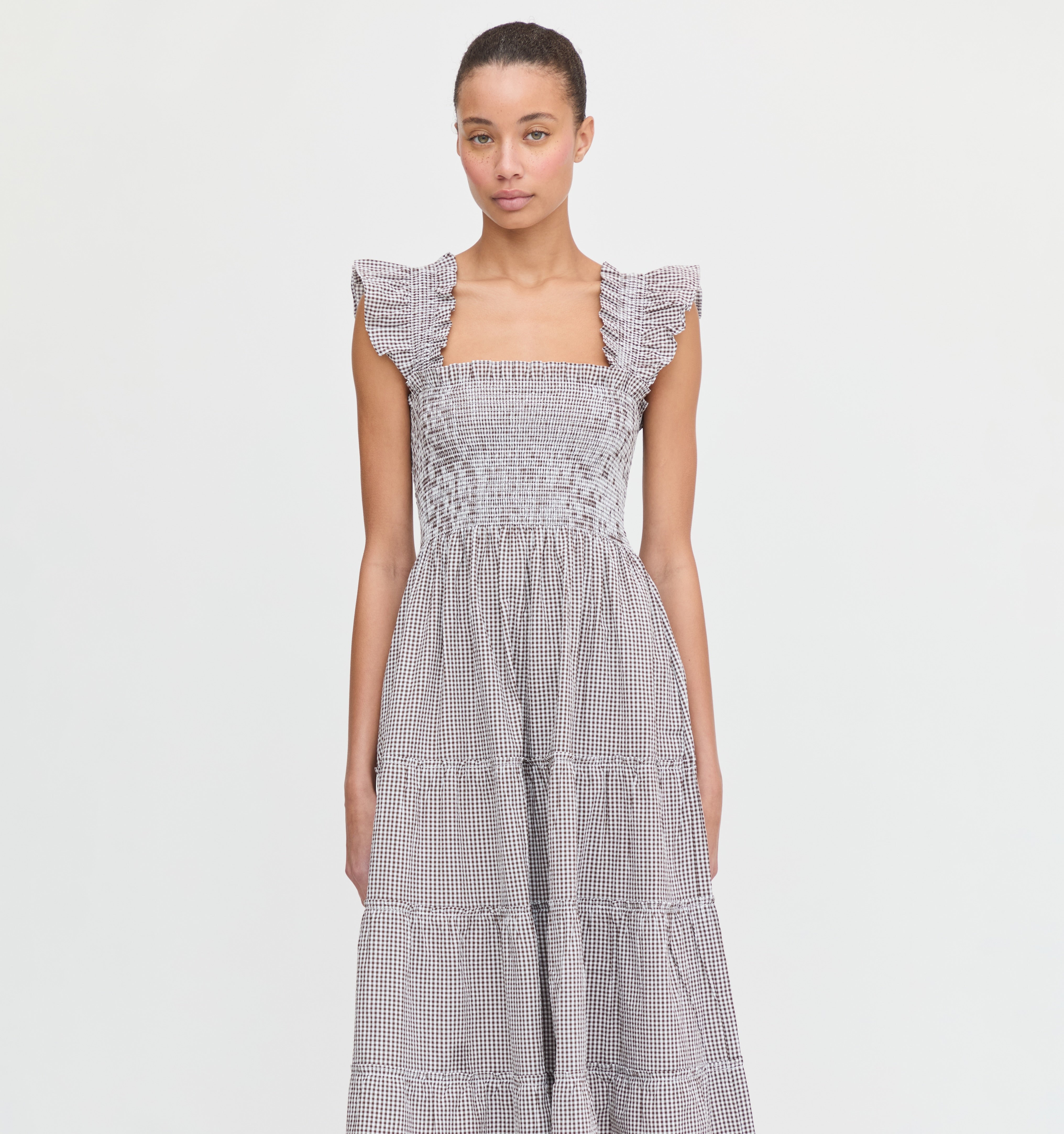The Ellie Nap Dress - Chocolate Gingham