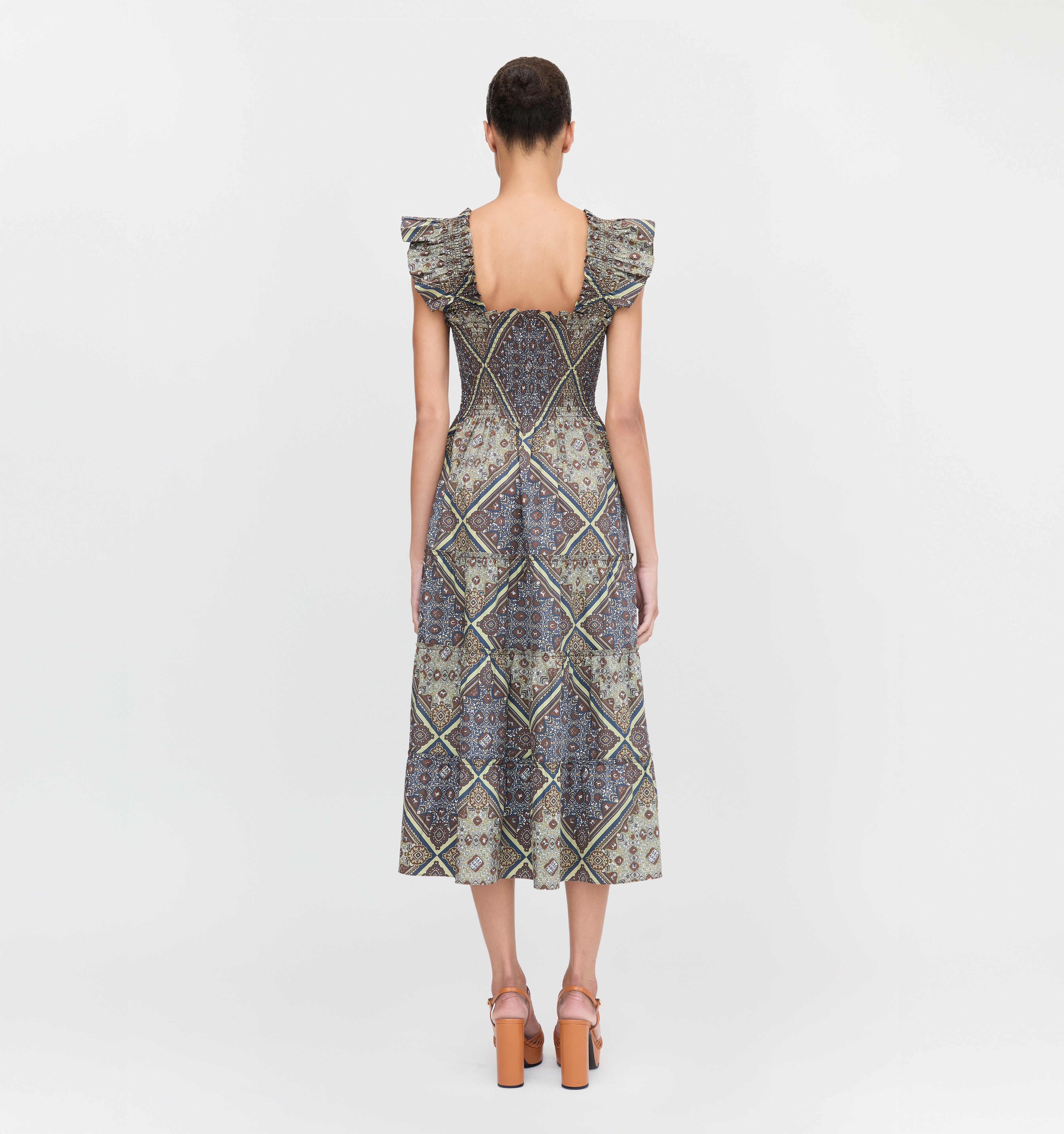 The Ellie Nap Dress - Olive Equestrian Scarf