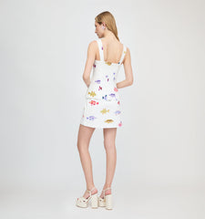 The Hallie Skirt - White Rainbow Fish