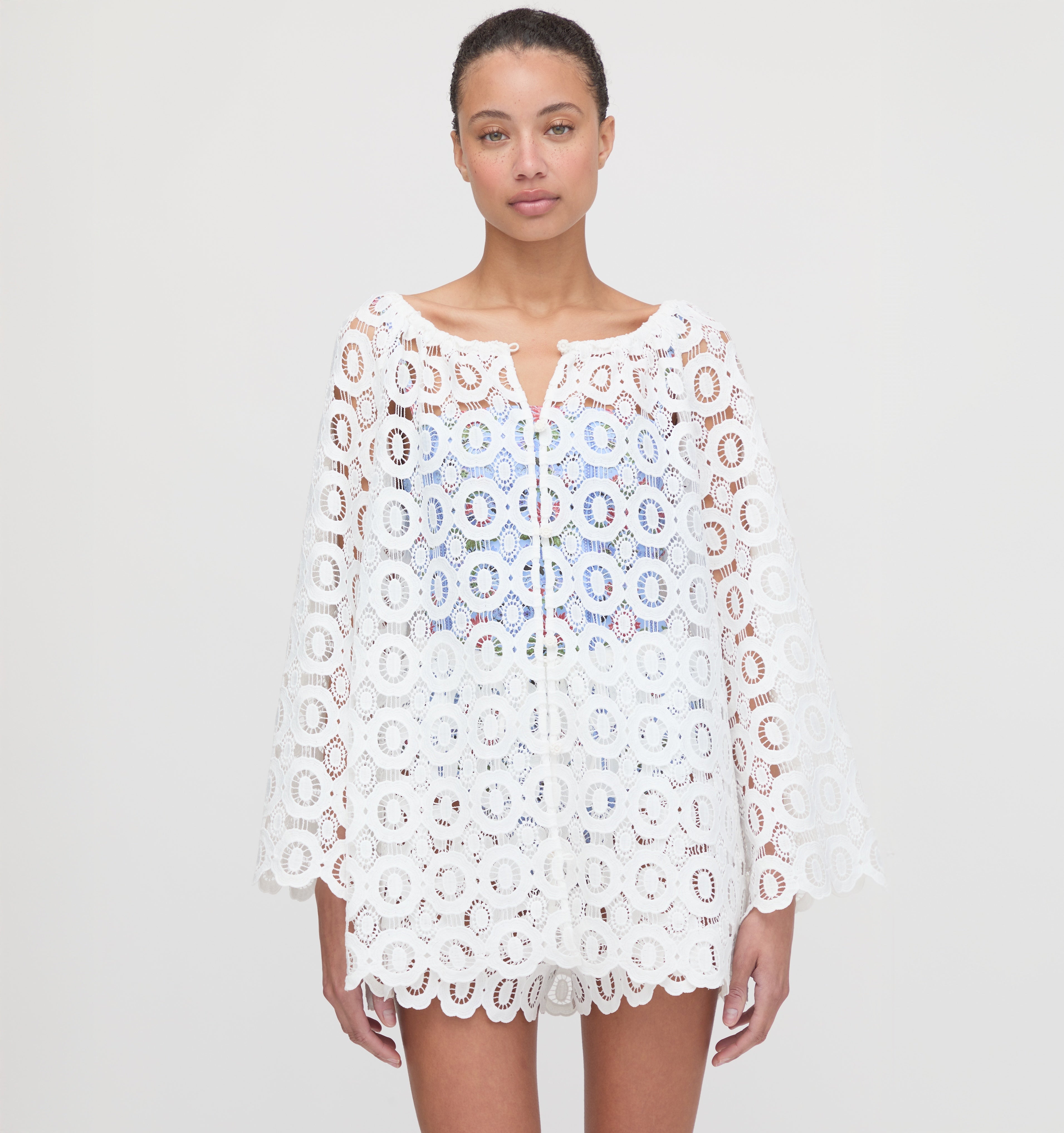 The Enella Tunic - White Broderie