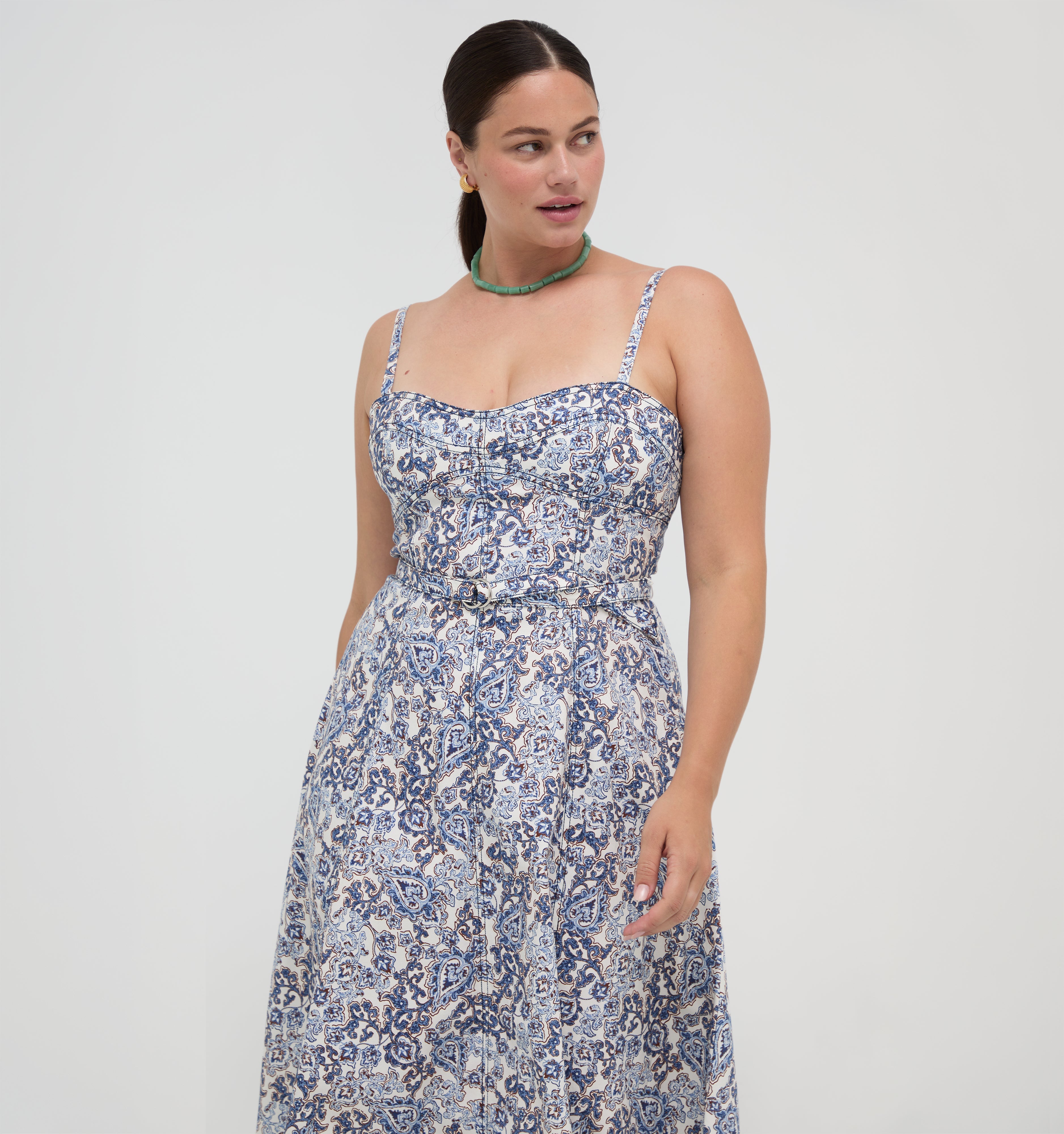 The Fiona Dress - Chedworth Paisley Blue