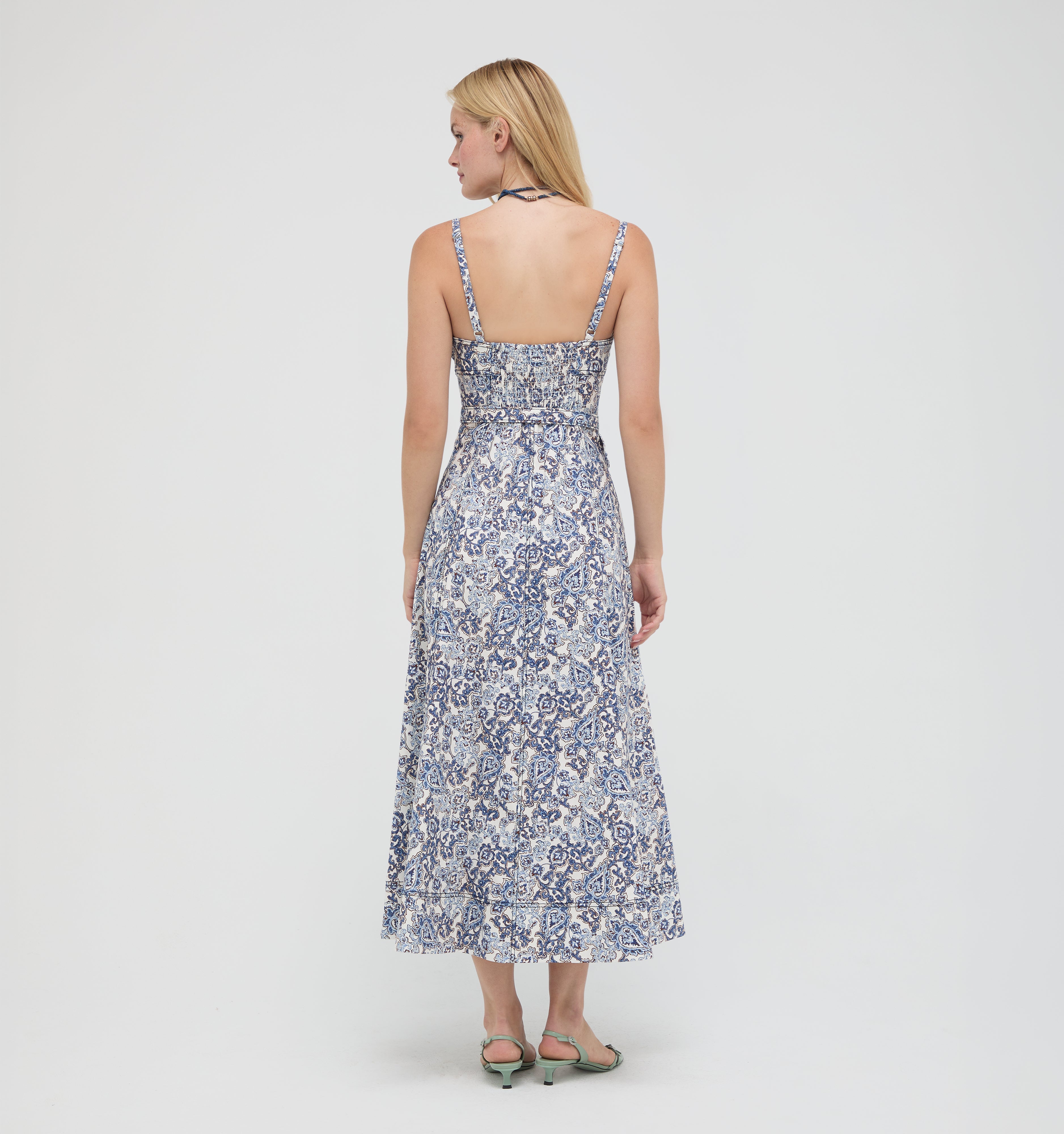 The Fiona Dress - Chedworth Paisley Blue