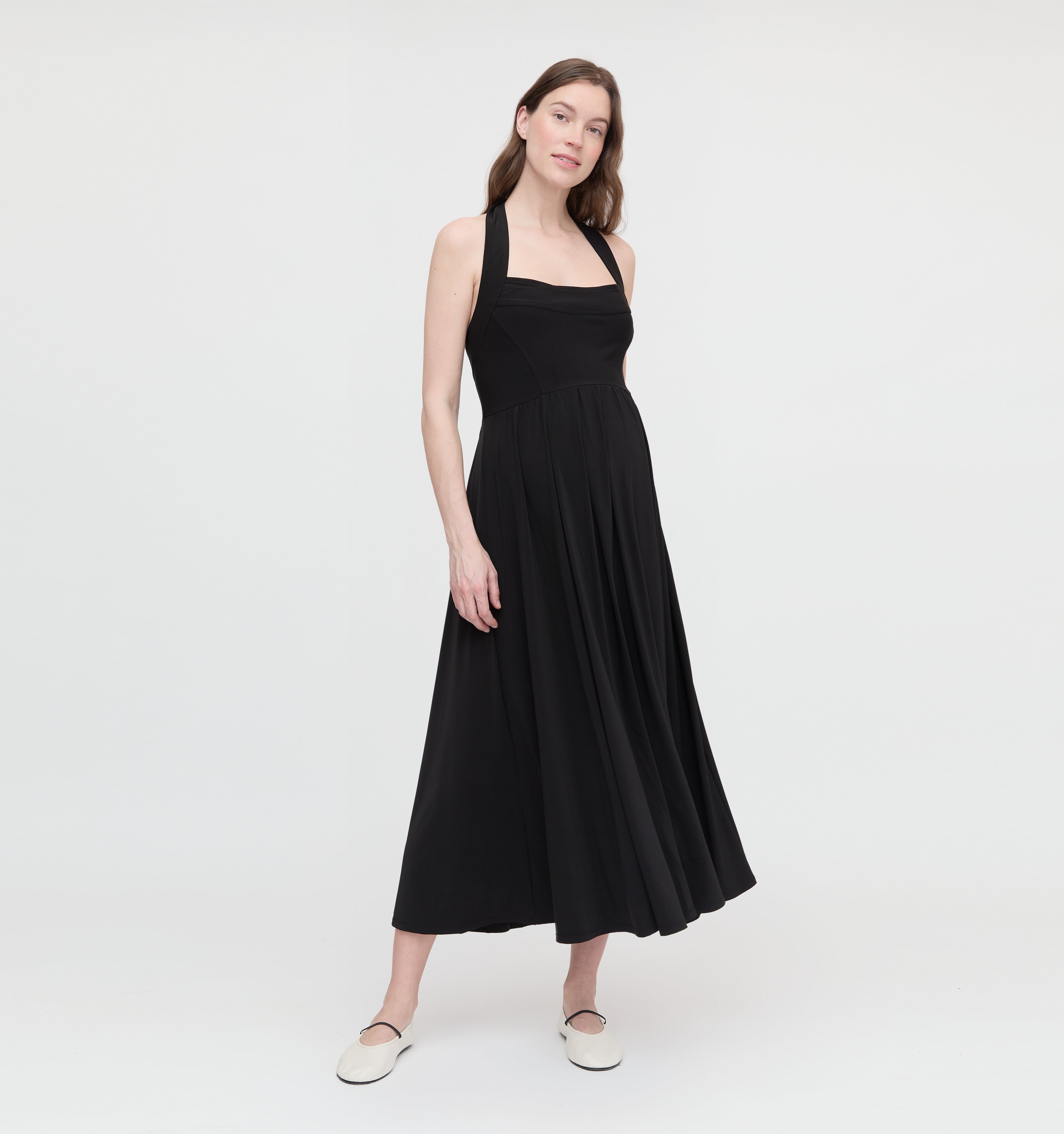The Maternity Fleur Dress - Black Jersey