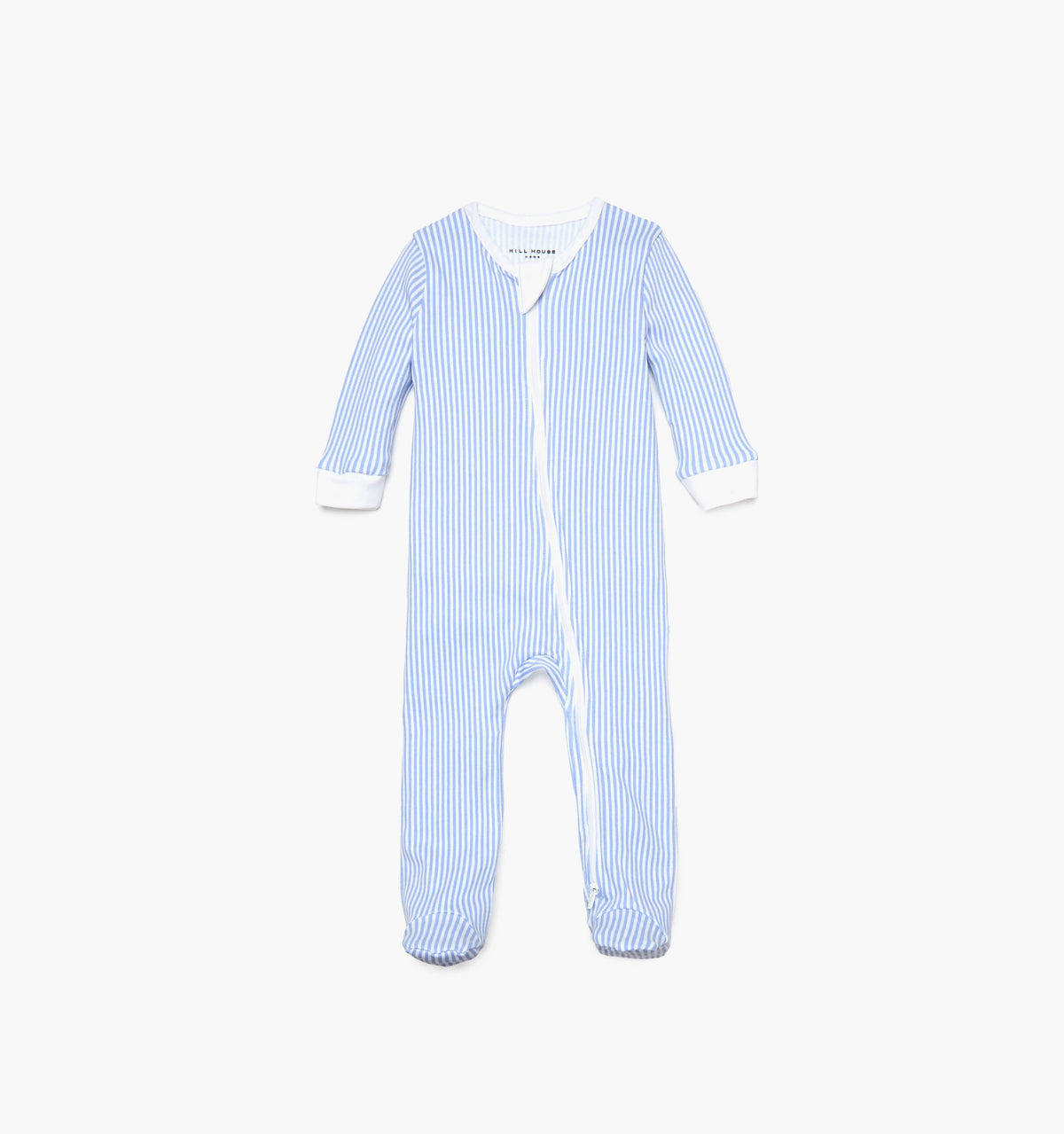 The Footie Pajama - Blue/White Stripe