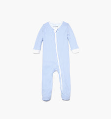 The Footie Pajama - Blue/White Stripe